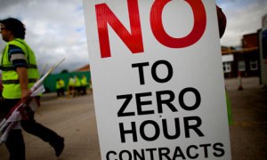 Zero hour contracts protest